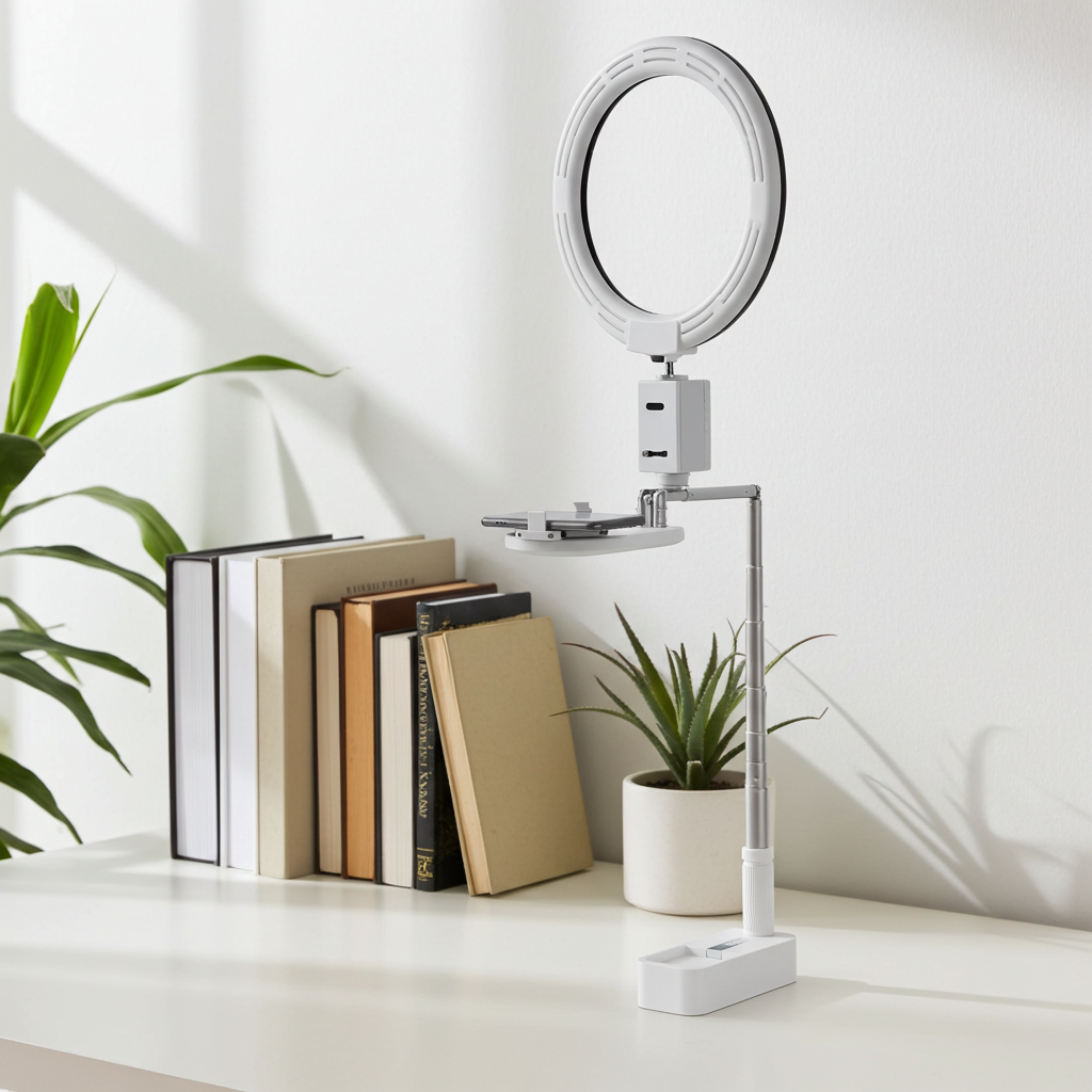 Fill Light Kit with Adjustable Smartphone Stand – 360° Rotation, Dimmable LED Ring Light for Photography, Makeup & Live Streaming