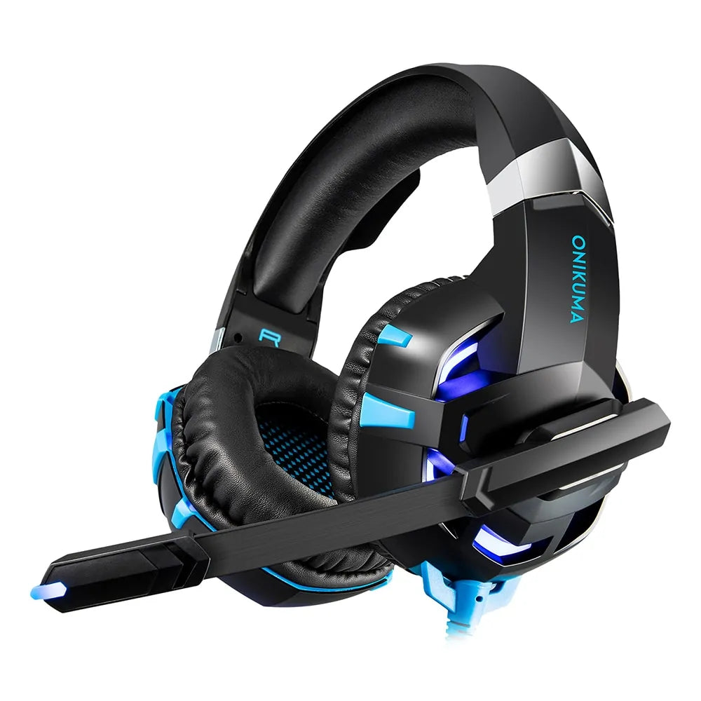 Pro Gaming Headset with Noise Cancelling Microphone – RGB Surround Sound Headphones for PC, PS5, Xbox & Mobile – Comfortable Over-Ear Design