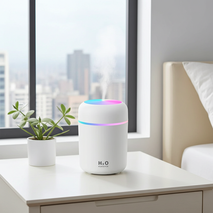 Mini USB Air Humidifier – Portable Silent Mist Diffuser with LED Night Light for Home, Office & Travel