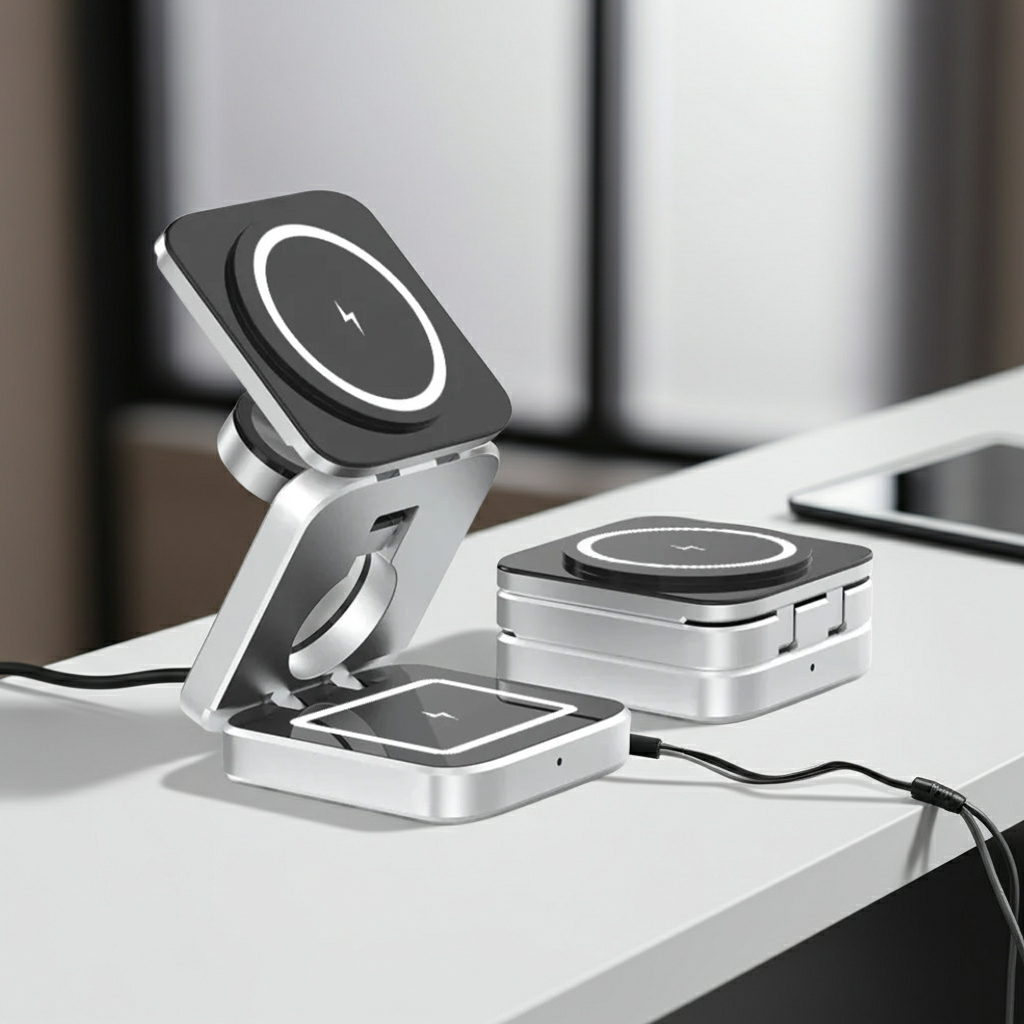 3 in 1 MagSafe Wireless Charging Station for iPhone, Apple Watch & AirPods