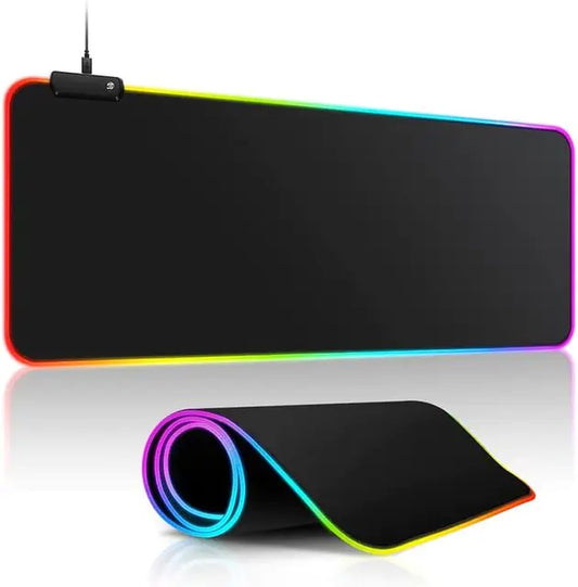 RGB Gaming Mouse Pad – Large Waterproof LED Mouse Pad with 14 Lighting Modes, Anti-Slip Rubber Base & Smooth Surface for PC, Laptop & Gamer Setup