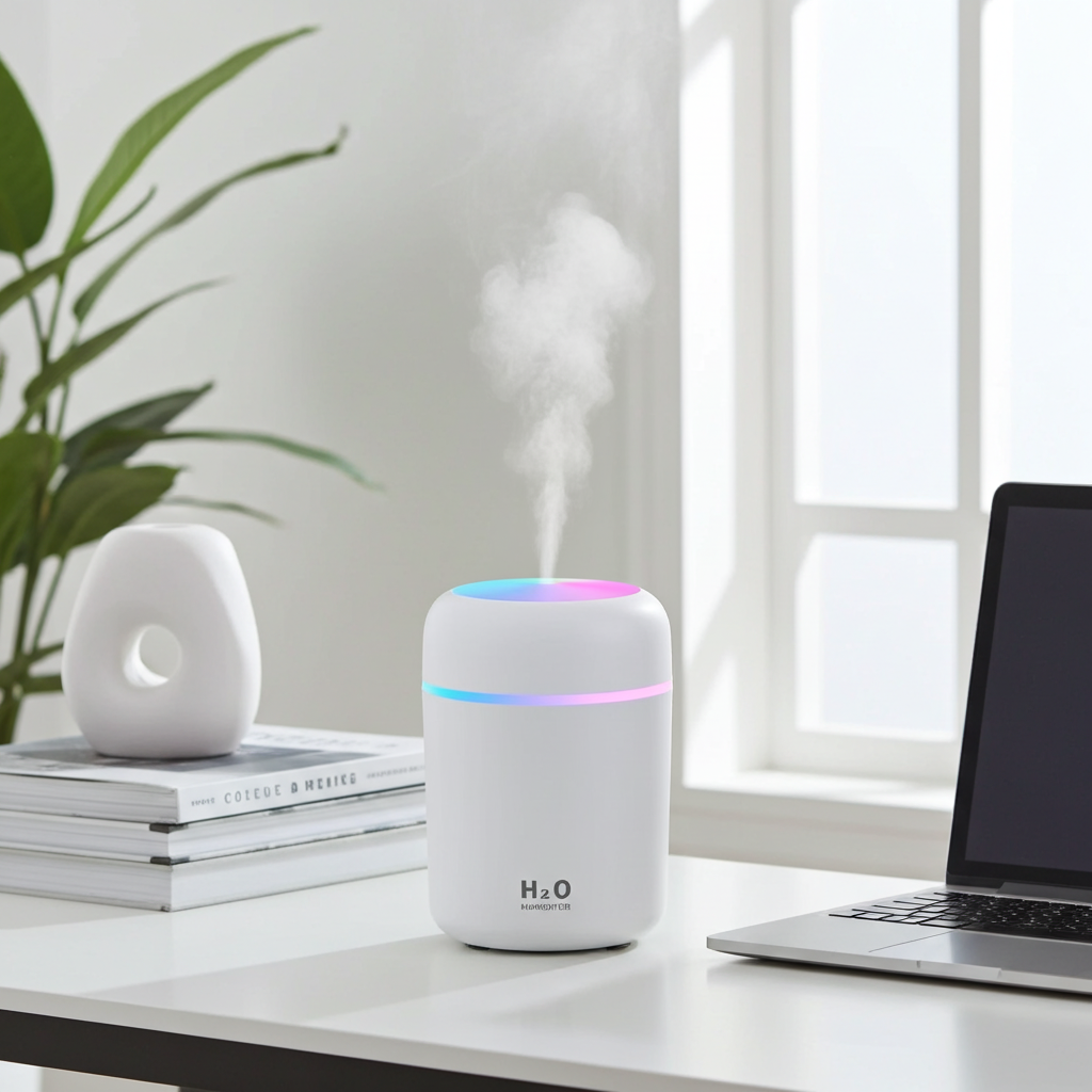 Mini USB Air Humidifier – Portable Silent Mist Diffuser with LED Night Light for Home, Office & Travel