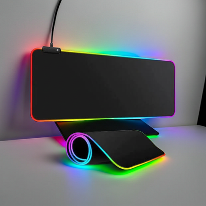 Symphony RGB Luminous Gaming Mouse Pad – LED Backlit Desk Mat, Anti-Slip, Extended, Smooth Surface for PC & Laptop