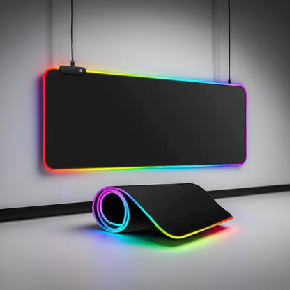 Symphony RGB Luminous Gaming Mouse Pad – LED Backlit Desk Mat, Anti-Slip, Extended, Smooth Surface for PC & Laptop