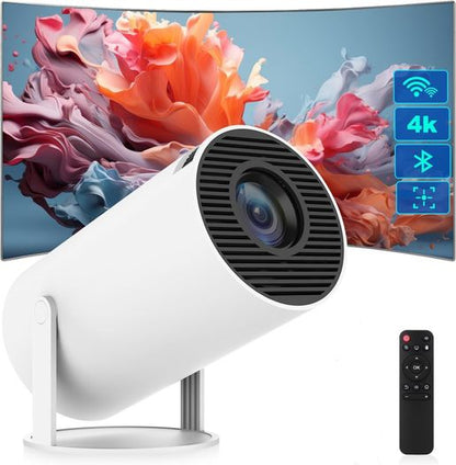HY300 4K Portable Mini Projector with Wi-Fi & Bluetooth for Home Theater