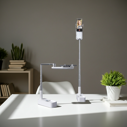 Fill Light Kit with Adjustable Smartphone Stand – 360° Rotation, Dimmable LED Ring Light for Photography, Makeup & Live Streaming