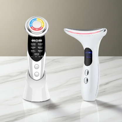 2-in-1 LED Face & Eye Care Massager Set – Red Blue Light Therapy, Skin Refreshing & Relaxing Beauty Device