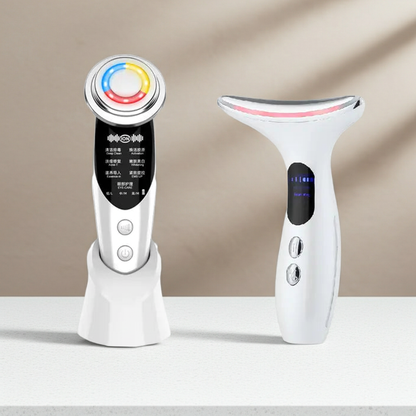 2-in-1 LED Face & Eye Care Massager Set – Red Blue Light Therapy, Skin Refreshing & Relaxing Beauty Device