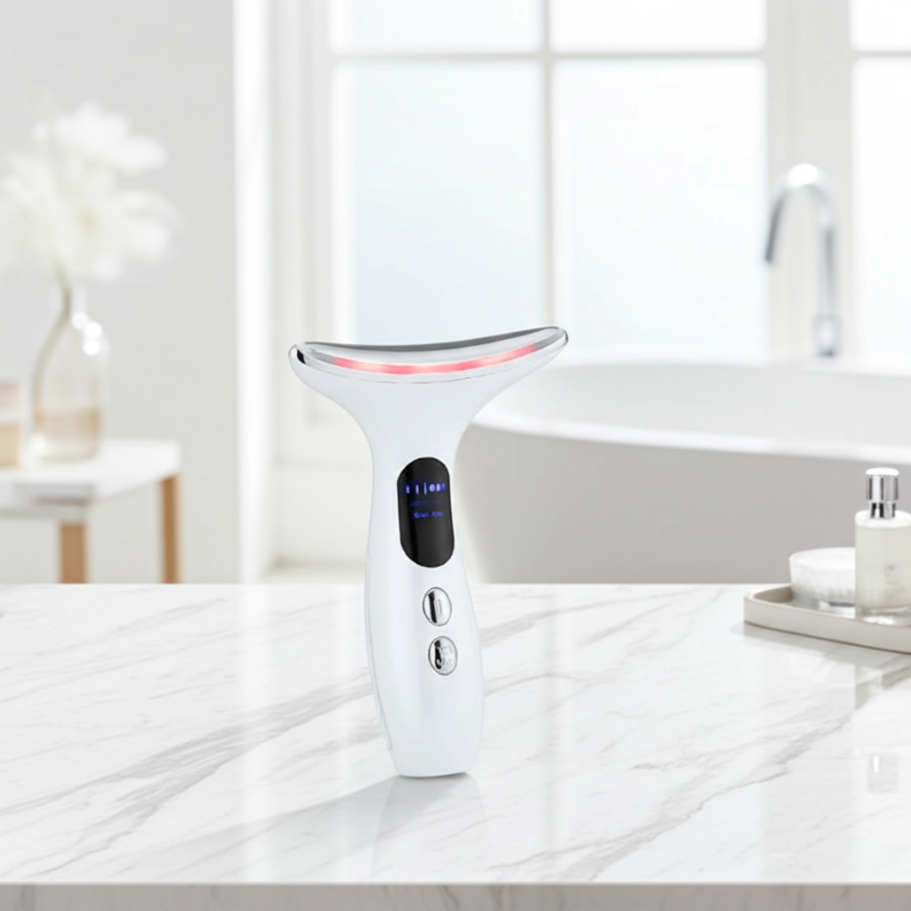 2-in-1 LED Face & Eye Care Massager Set – Red Blue Light Therapy, Skin Refreshing & Relaxing Beauty Device