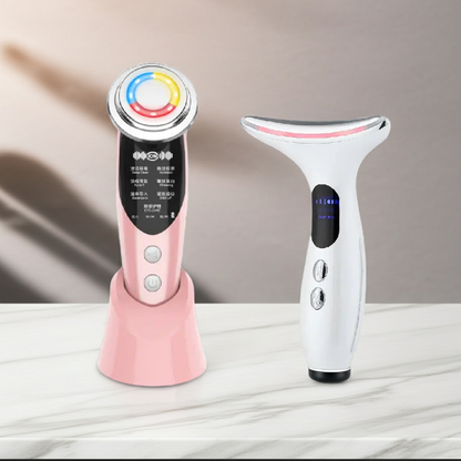 2-in-1 LED Face & Eye Care Massager Set – Red Blue Light Therapy, Skin Refreshing & Relaxing Beauty Device