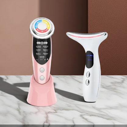 2-in-1 LED Face & Eye Care Massager Set – Red Blue Light Therapy, Skin Refreshing & Relaxing Beauty Device