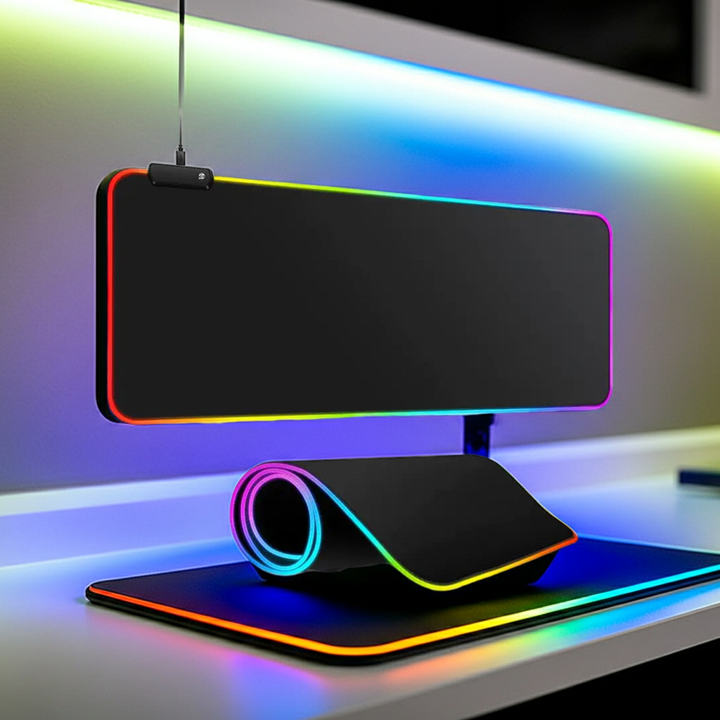 RGB Gaming Mouse Pad – Large Waterproof LED Mouse Pad with 14 Lighting Modes, Anti-Slip Rubber Base & Smooth Surface for PC, Laptop & Gamer Setup