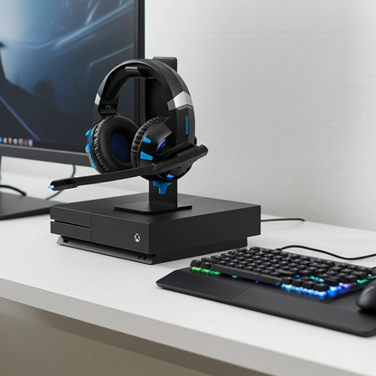 Pro Gaming Headset with Noise Cancelling Microphone – RGB Surround Sound Headphones for PC, PS5, Xbox & Mobile – Comfortable Over-Ear Design